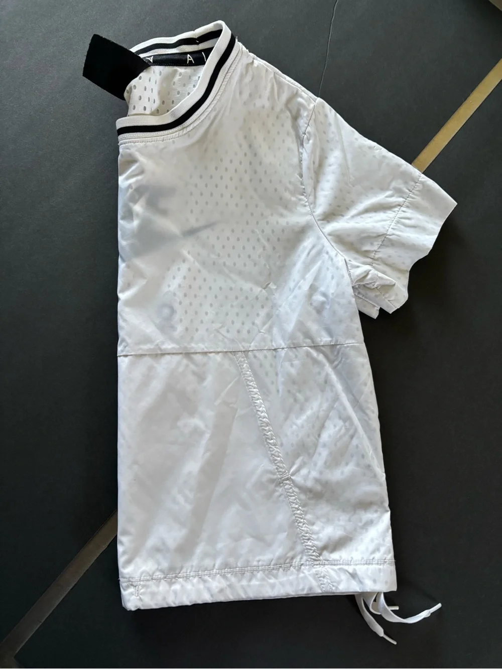 Nike White Kids' Air Short-Sleeve Tee with Contrast Collar